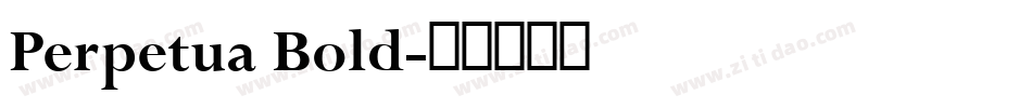 Perpetua Bold字体转换